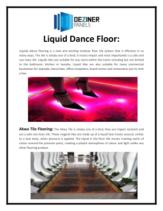 Liquid Dance Floor