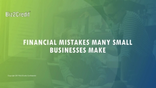 Financial Mistakes Many Small Businesses Make