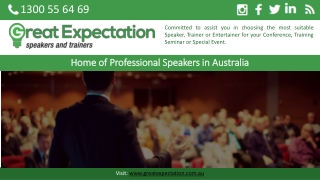 Home of Professional Speakers in Australia