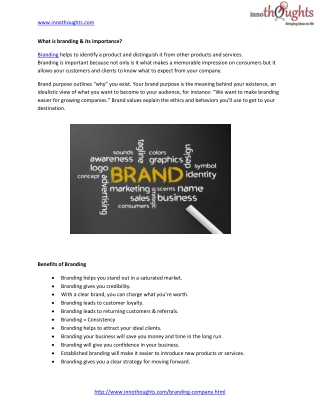 branding and its benefits | advertising company in pune | Innothoughts