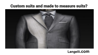 How to choose between custom suits and made to measure suits?