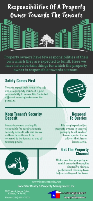 Responsibilities Of A Property Owner Towards The Tenants