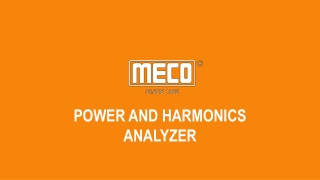 POWER AND HARMONICS ANALYZER - Meco
