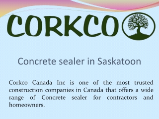 Concrete sealer in Saskatoon