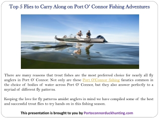 Top 5 Flies to Carry Along on Port O’ Connor Fishing Adventures