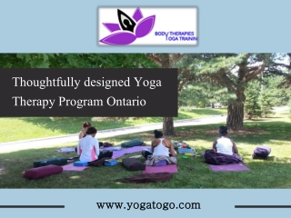 Thoughtfully designed Yoga Therapy Program Ontario
