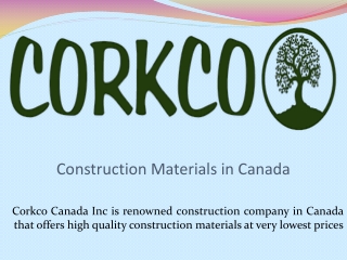 Construction Materials in Canada