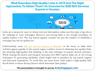 What Describes High-Quality Links In 2019 And The Right Approaches To Obtain Them?