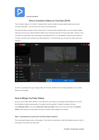How to Combine Videos on YouTube (2019)