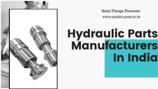 Hydraulic parts manufacturer in India