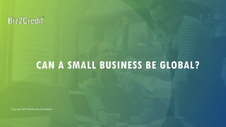 Can a Small Business Be Global?