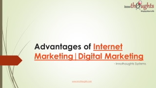 Benefits and methodologies of internet | digital marketing | Innothoughts