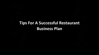 Tips For A Successful Restaurant Business Plan