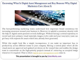 Excavating What Is Digital Asset Management and Key Reasons Why Digital Marketers Care About It