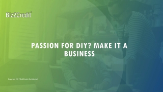Passion for DIY? Make it a Business