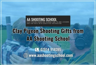 Clay pigeon shooting gifts from AA Shooting School in Dorset, UK