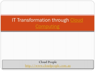 IT Transformation through Cloud Computing