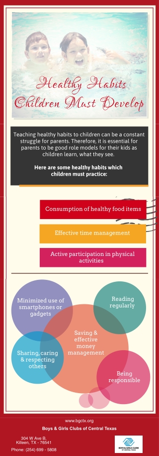 Healthy Habits Children Must Develop