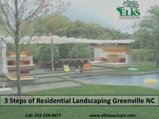 3 Steps of Residential Landscaping Greenville NC