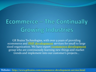 Ecommerce – The Continually Growing Industries