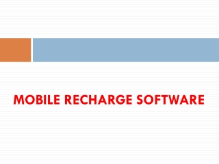 Mobile Recharge Software development company