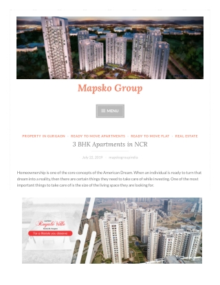 3 BHK Apartments in NCR