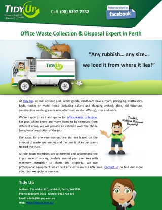 Office Waste Collection & Disposal Expert in Perth