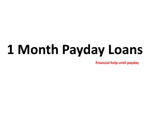 1 Month Payday Loans – Get Loan Direct Lender In UK