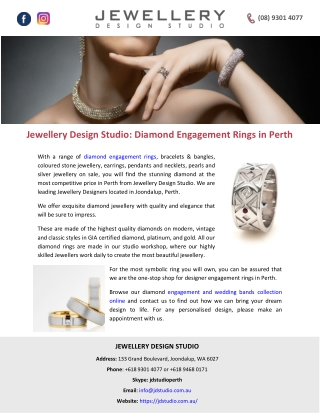 Jewellery Design Studio: Diamond Engagement Rings in Perth