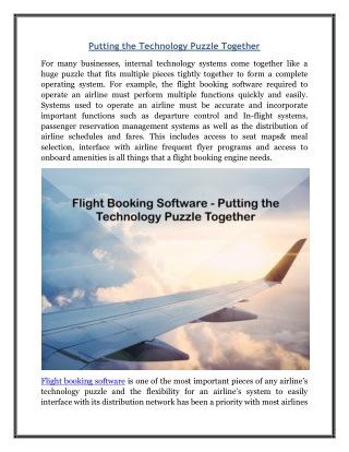 Putting the Technology Puzzle Together - Odysseussolutions