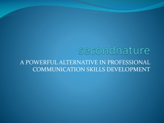 secondnature - communication skills training