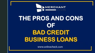 The pros and cons of bad credit business loans