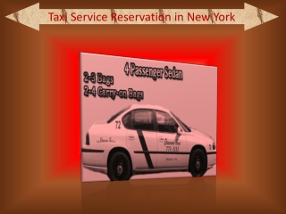 New York Taxi Service Reservation