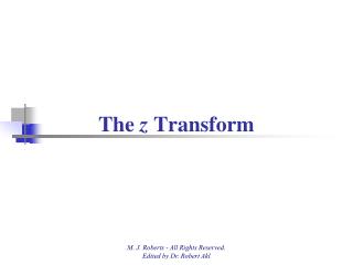 The z Transform