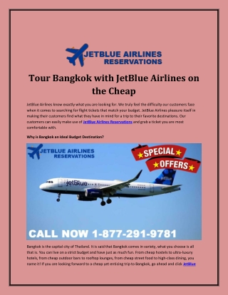 Tour Bangkok with JetBlue Airlines on the Cheap