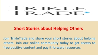 Short Stories about Helping Others