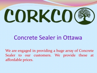 Concrete Sealer in Ottawa