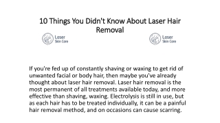 10 Things You Didn't Know About Laser Hair Removal