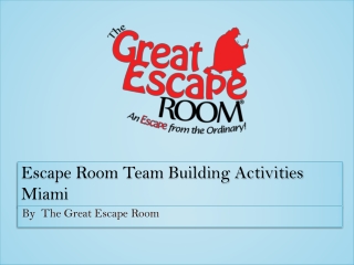 Escape Room Team Building Activities Miami