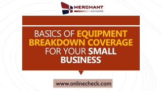 Basics of equipment breakdown coverage for your small business