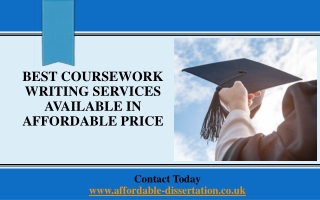 Best Coursework Writing Services Available in Affordable Price