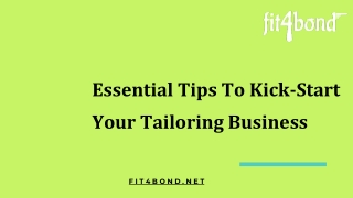 Essential Tips to Kick-Start Your Tailoring Business
