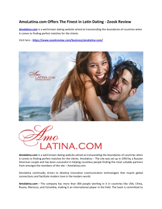 AmoLatina.com Offers The Finest in Latin Dating - Zoosk Review