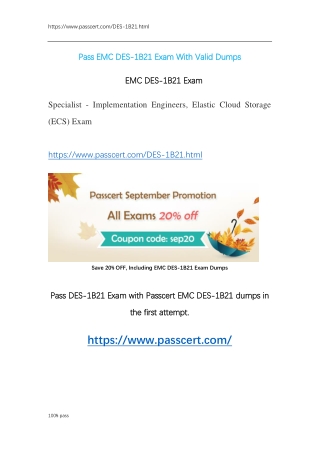 DES-1B21 Elastic Cloud Storage (ECS) Exam Dumps