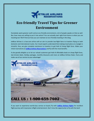 Eco friendly Travel Tips for Greener Environment