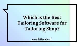 Which is the Best Tailoring Software for Tailoring Shop?