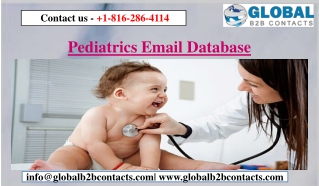 Pediatrics Email Database