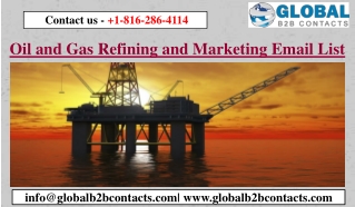 Oil and Gas Refining and Marketing Email List