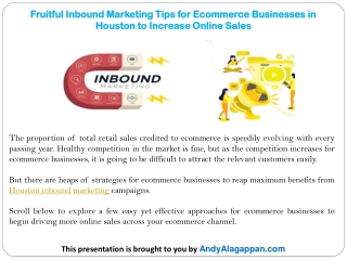 Fruitful Inbound Marketing Tips for Ecommerce Businesses in Houston to Increase Online Sales