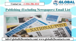 Publishing (Excluding Newspapers) Email List